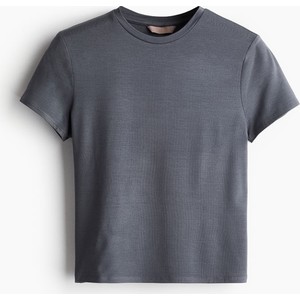 T-shirt H & M z dżerseju w stylu casual z okrągłym dekoltem