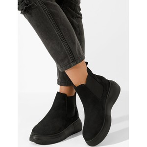 Czarne botki Zapatos na platformie w stylu casual