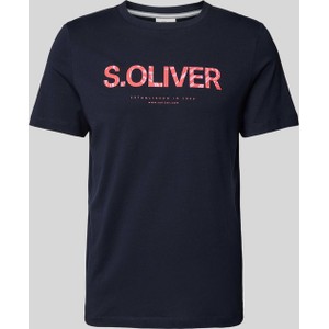 T-shirt S.Oliver z krótkim rękawem z nadrukiem w młodzieżowym stylu
