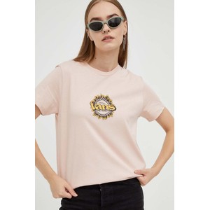 Różowa bluzka Vans w młodzieżowym stylu