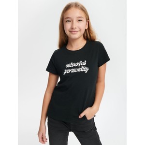 Czarna bluzka dziecięca Sinsay dla dziewczynek