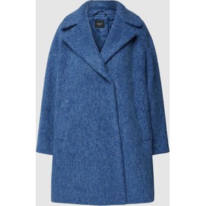 Niebieski płaszcz MaxMara w stylu casual bez kaptura