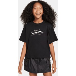 Czarna bluzka dziecięca Nike dla dziewczynek