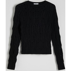 Czarny sweter Reserved z bawełny