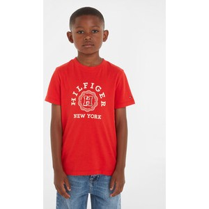 Czerwona koszulka dziecięca Tommy Hilfiger dla chłopców