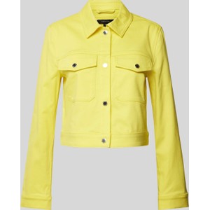 Żółta kurtka comma, krótka w stylu casual