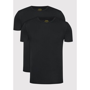 Czarny t-shirt POLO RALPH LAUREN z krótkim rękawem w stylu casual