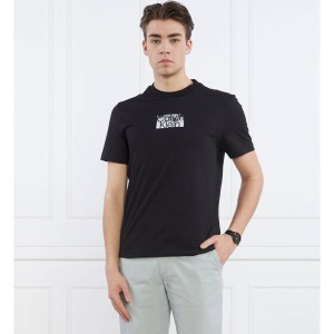 Czarny t-shirt Calvin Klein w młodzieżowym stylu z krótkim rękawem z bawełny