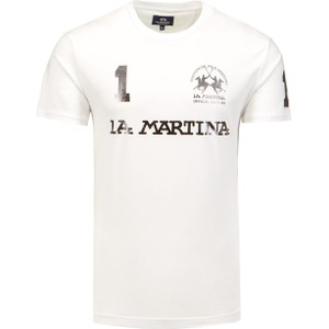 T-shirt La Martina z krótkim rękawem z bawełny w młodzieżowym stylu