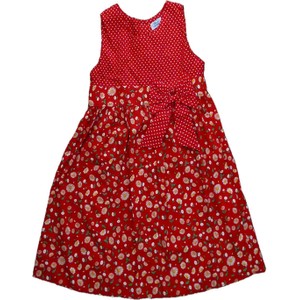 Czerwona sukienka dziewczęca Deux Ans De Vacances z bawełny
