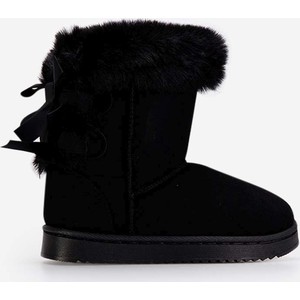 Czarne buty dziecięce zimowe Zapatos dla dziewczynek