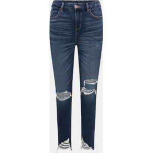 Niebieskie jeansy American Eagle w street stylu z jeansu
