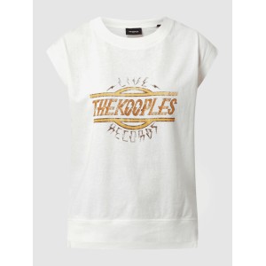 T-shirt The Kooples z okrągłym dekoltem w młodzieżowym stylu z bawełny