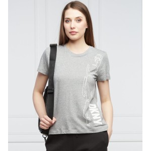 T-shirt DKNY w stylu casual z krótkim rękawem z okrągłym dekoltem