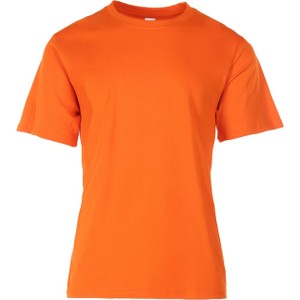 Pomarańczowy t-shirt born2be z krótkim rękawem