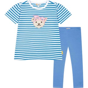 Niebieska koszulka dziecięca Steiff z bawełny dla chłopców