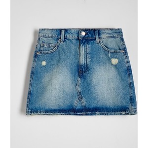 Niebieska spódnica Reserved mini z jeansu