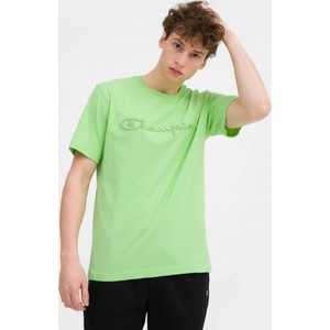 Zielony t-shirt Champion z nadrukiem