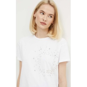 T-shirt Sisley z okrągłym dekoltem z bawełny w stylu casual
