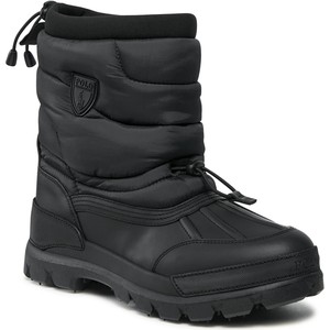 Czarne buty zimowe POLO RALPH LAUREN w stylu casual sznurowane