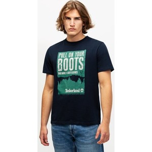 T-shirt Timberland z krótkim rękawem w młodzieżowym stylu