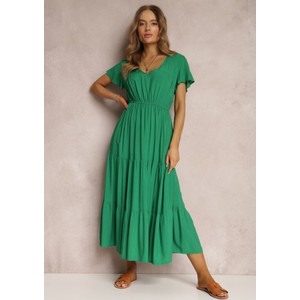 Zielona sukienka Renee z krótkim rękawem midi
