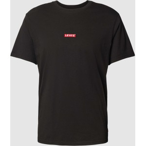 Czarny t-shirt Levis z bawełny z krótkim rękawem
