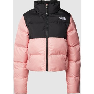 Różowa kurtka The North Face krótka w sportowym stylu bez kaptura
