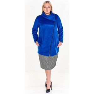 Niebieska kurtka Fokus w stylu casual z wełny