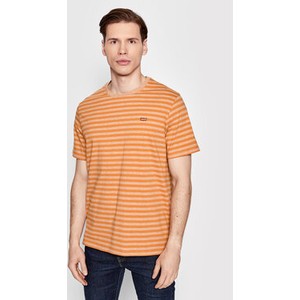 Pomarańczowy t-shirt Levis w stylu casual z krótkim rękawem