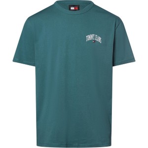 Zielony t-shirt Tommy Jeans z krótkim rękawem w stylu casual