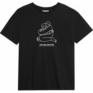 Czarny t-shirt Outhorn z krótkim rękawem w młodzieżowym stylu