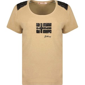 T-shirt Geographical Norway z okrągłym dekoltem w młodzieżowym stylu