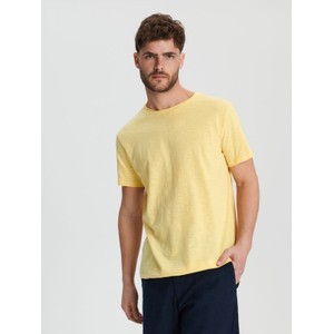 Żółty t-shirt Sinsay w stylu casual z bawełny