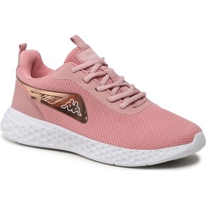 Różowe buty sportowe Kappa w sportowym stylu z płaską podeszwą