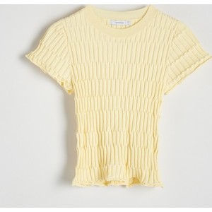 Żółty sweter Reserved z bawełny
