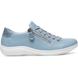 Niebieskie buty sportowe Remonte sznurowane z płaską podeszwą