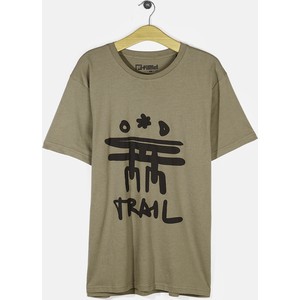 T-shirt Gate z nadrukiem z bawełny w młodzieżowym stylu