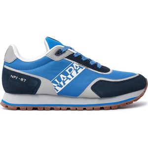 Niebieskie buty sportowe Napapijri w sportowym stylu sznurowane