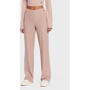 Różowe spodnie Calvin Klein w stylu casual