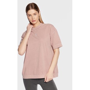 Różowa bluzka Calvin Klein z krótkim rękawem