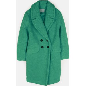 Zielony płaszcz Gate bez kaptura w stylu casual oversize