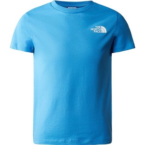 Niebieska koszulka dziecięca The North Face z bawełny