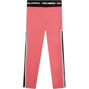 Różowe spodnie dziecięce Karl Lagerfeld