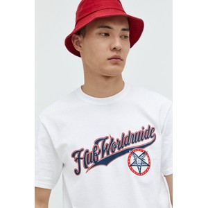 T-shirt HUF z bawełny w młodzieżowym stylu z nadrukiem