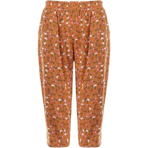 Pomarańczowe spodnie born2be w stylu casual z tkaniny