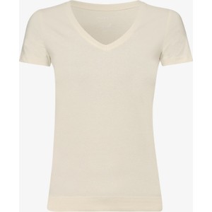 Marie Lund T-shirt damski Kobiety Bawełna écru jednolity