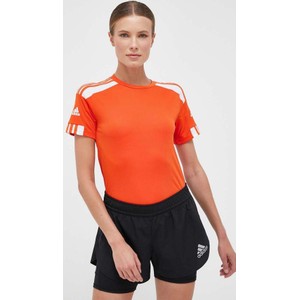 Pomarańczowy t-shirt Adidas Performance w sportowym stylu