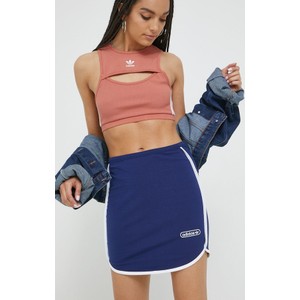 Spódnica Adidas Originals mini z bawełny w sportowym stylu
