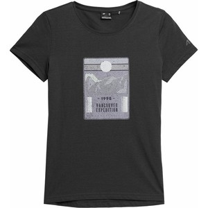T-shirt 4F w sportowym stylu z krótkim rękawem z okrągłym dekoltem